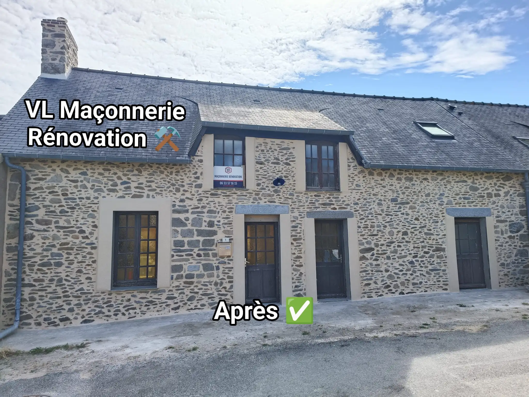 VL Maçonnerie jointoiement rénovation façade chaux APRES 2