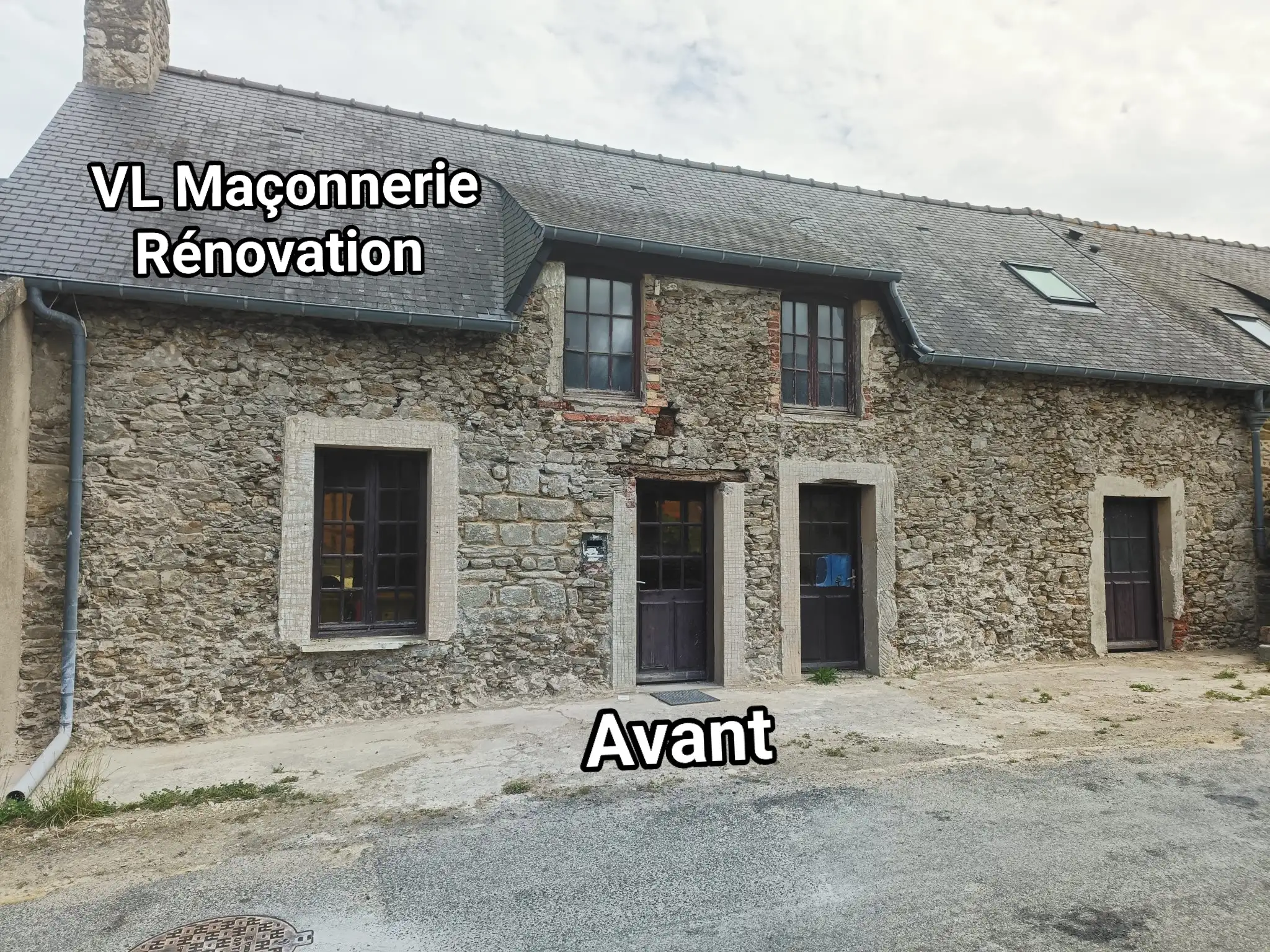 VL Maçonnerie jointoiement rénovation façade chaux AVANT VL Maçonnerie jointoiement rénovation façade chaux AVANT