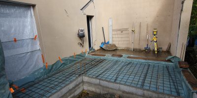 Extension de maison dalle béton VL Maçonnerie Rénovation Saint Malo