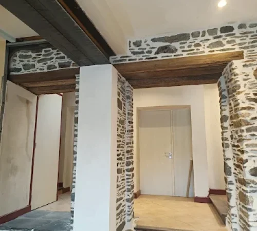Ouverture maçonnerie VL Maçonnerie pose linteau HEA IPN